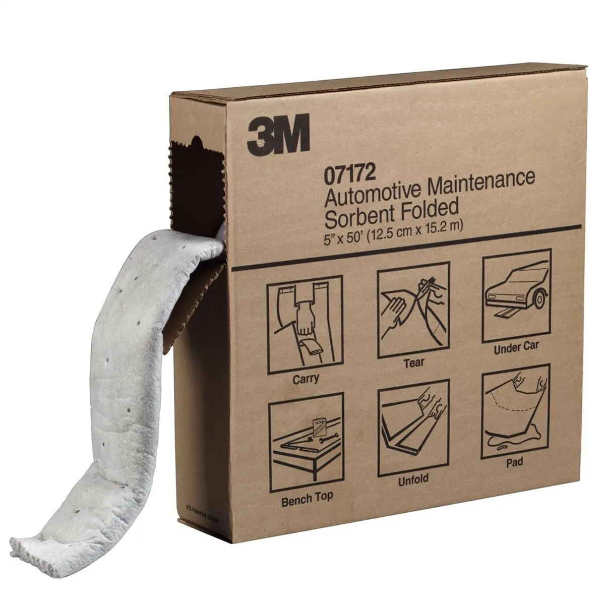 3M 7172 Oil Spill Folded Pads 5" X 50' Per Box