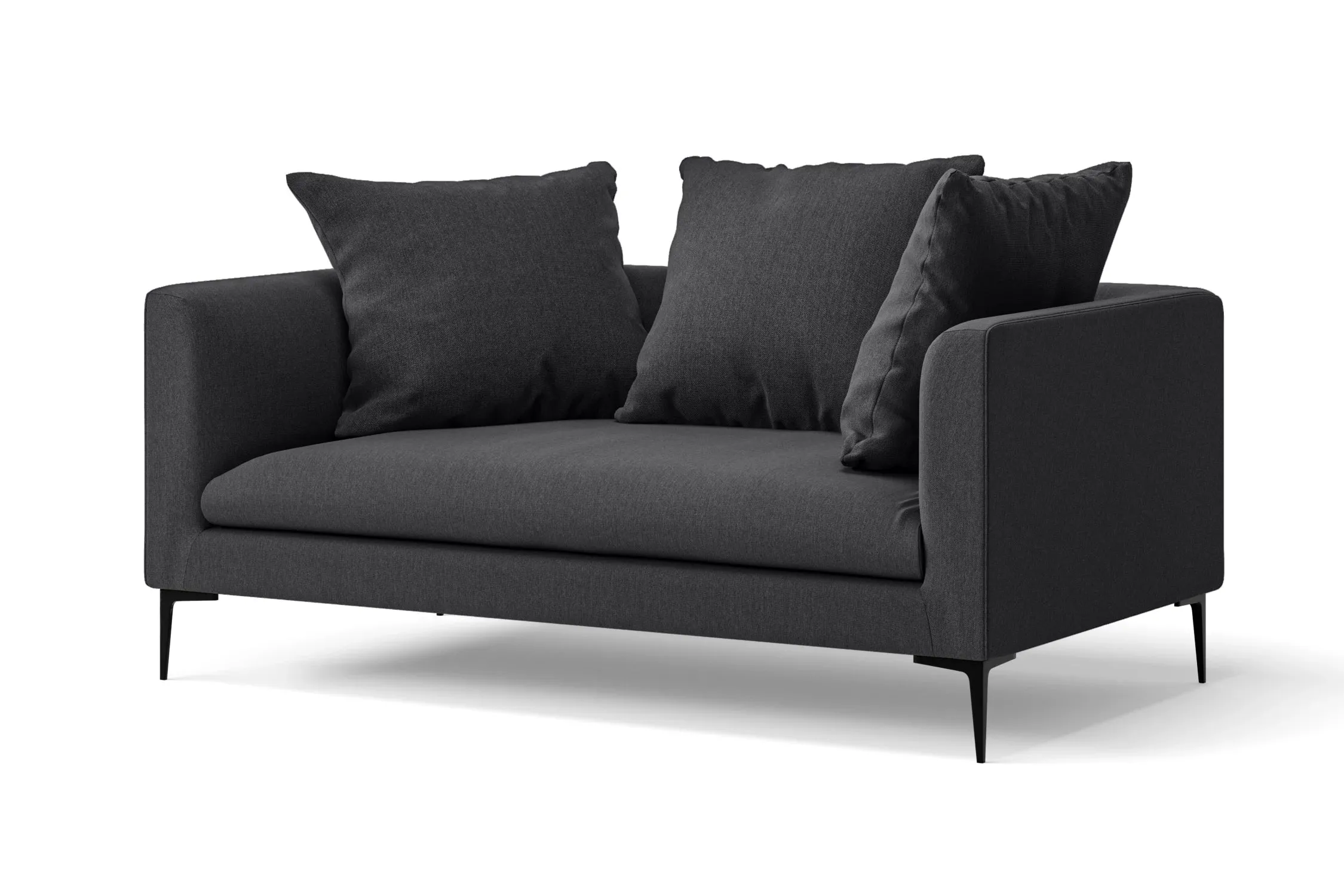Aprilia 2 Seater Sofa Dark Grey Linen Fabric