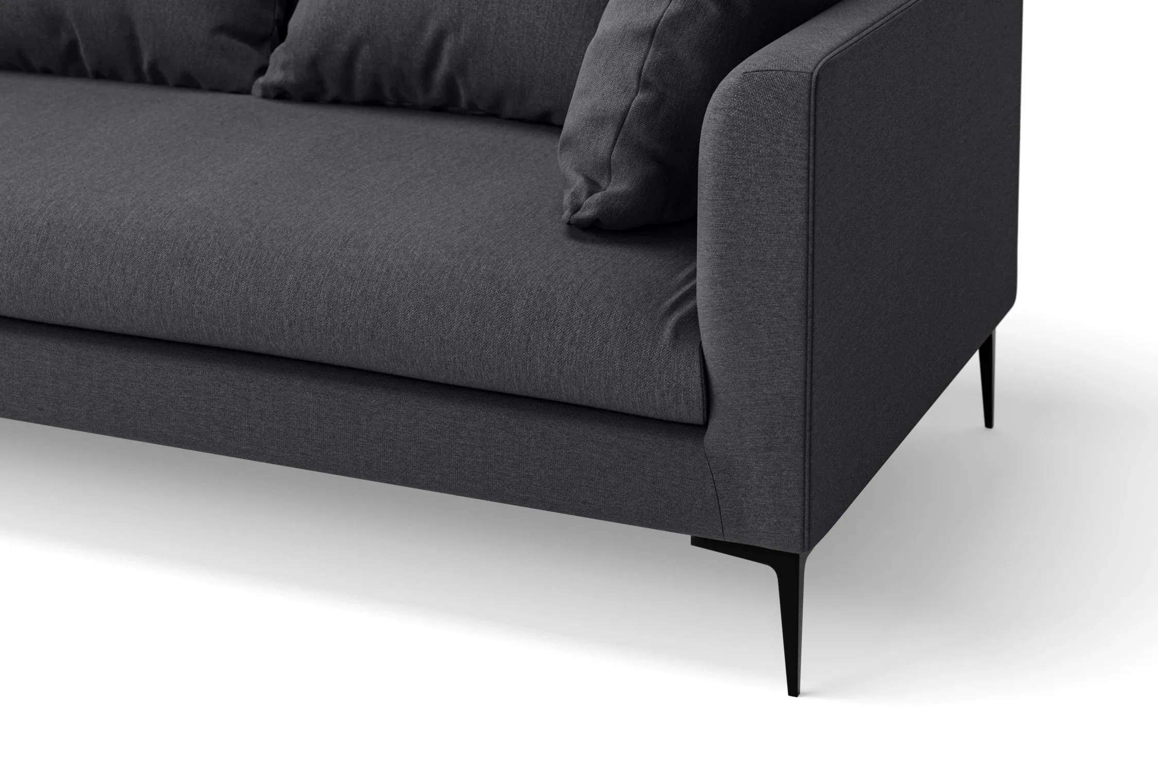 Aprilia 2 Seater Sofa Dark Grey Linen Fabric