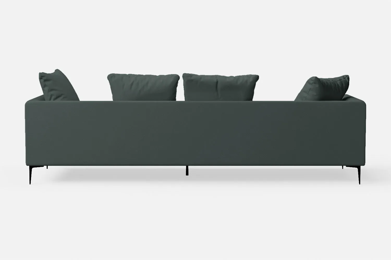 Aprilia 4 Seater Sofa Dusky Turquoise Leather