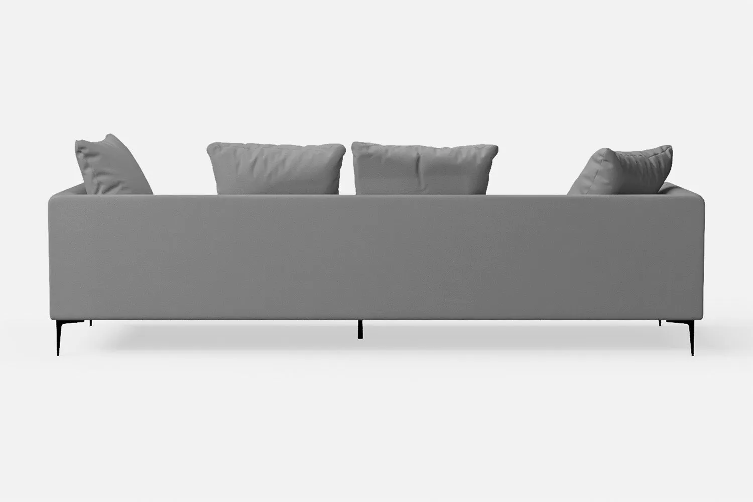 Aprilia 4 Seater Sofa Grey Leather