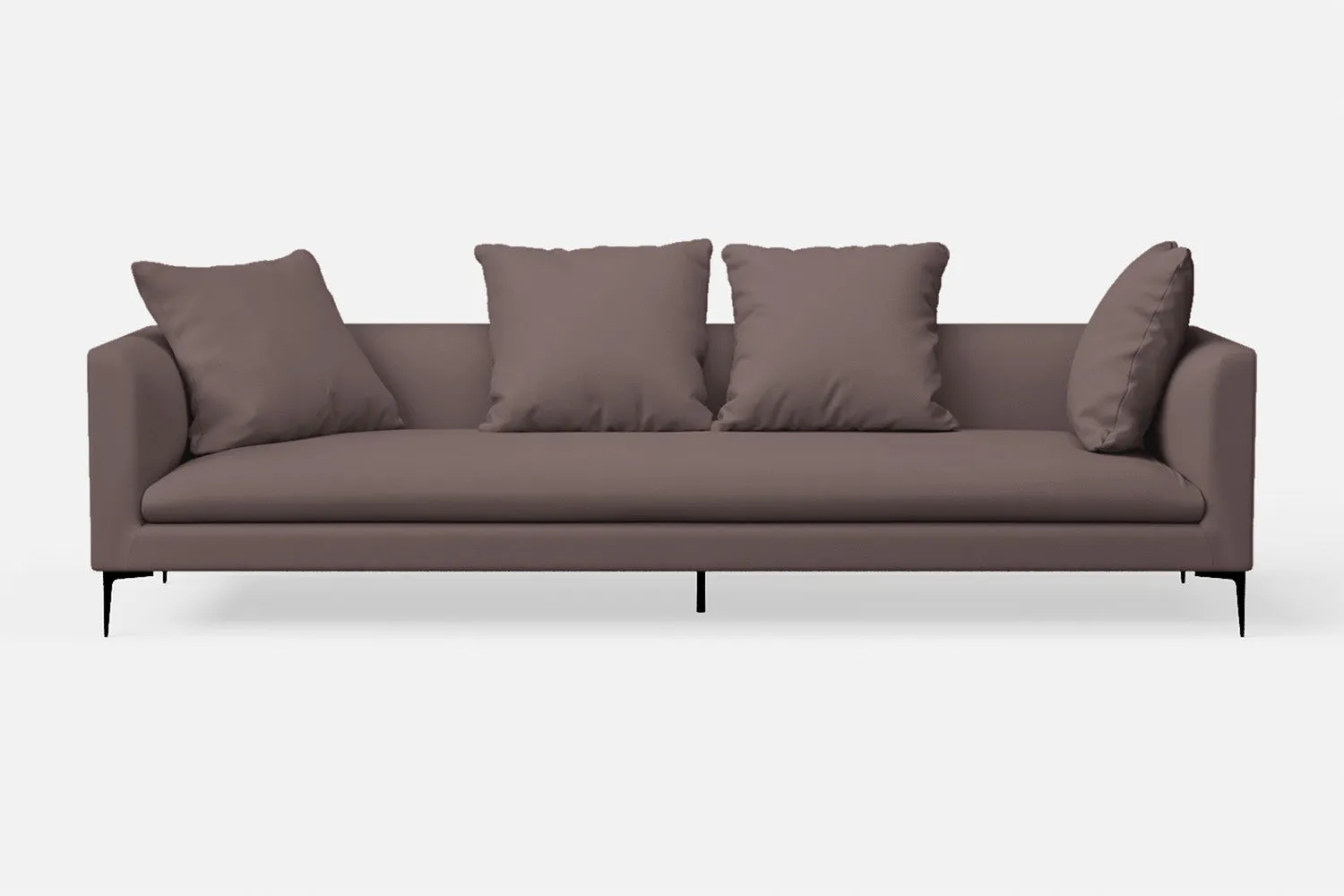 Aprilia 4 Seater Sofa Rose Taupe Leather
