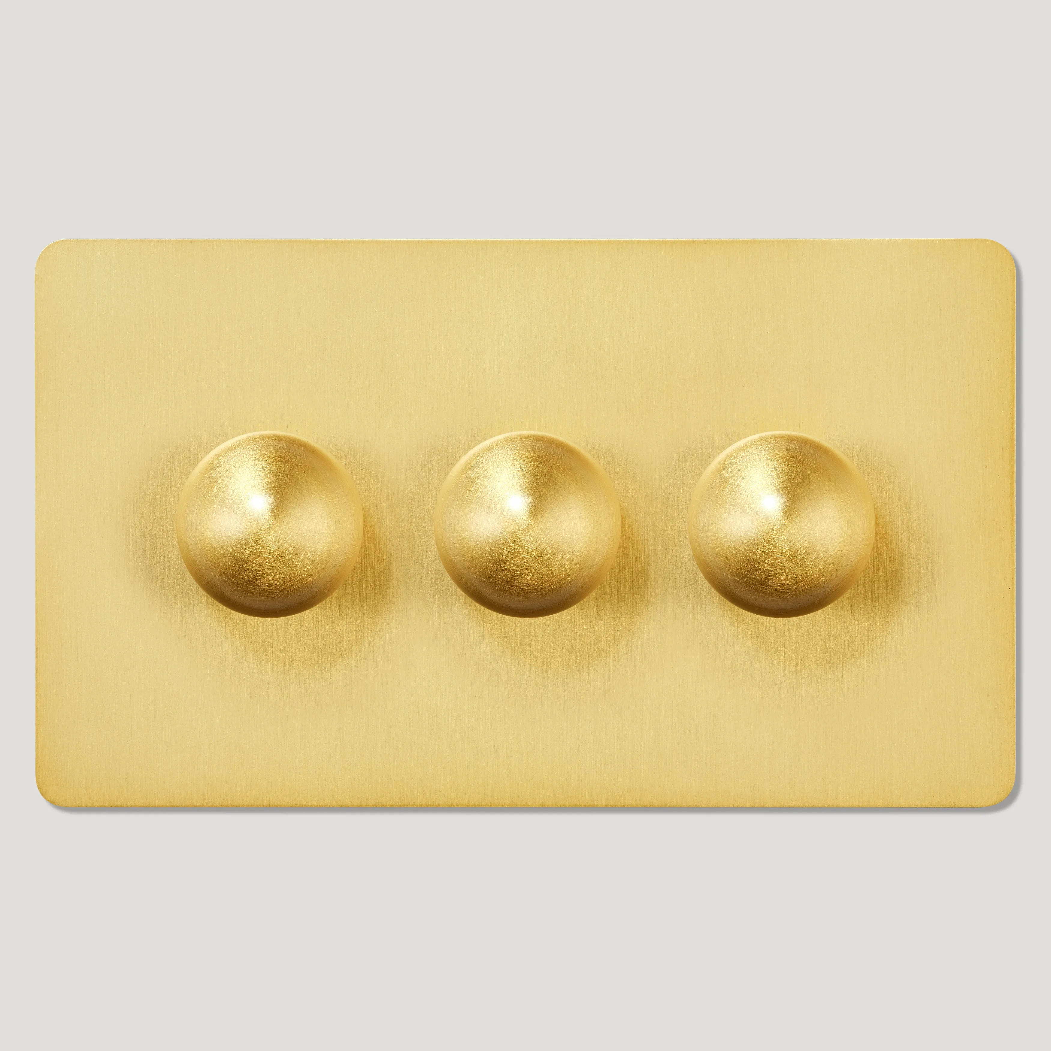 BOBBIN 3G Dimmer Light Switch - Brass