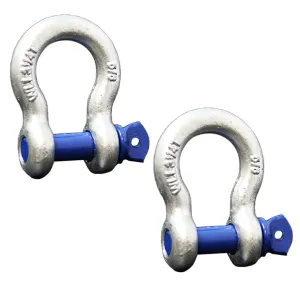 Boxer Forged Anchor Shackle 5/8”–Heavy Duty Forged Steel-Versatile & Durable–Working Load Capacity up to 3.25 Ton-Corrosion & Rust Resistant - Towing, Rigging, and Heavy-Duty Equipment (2 Piece)