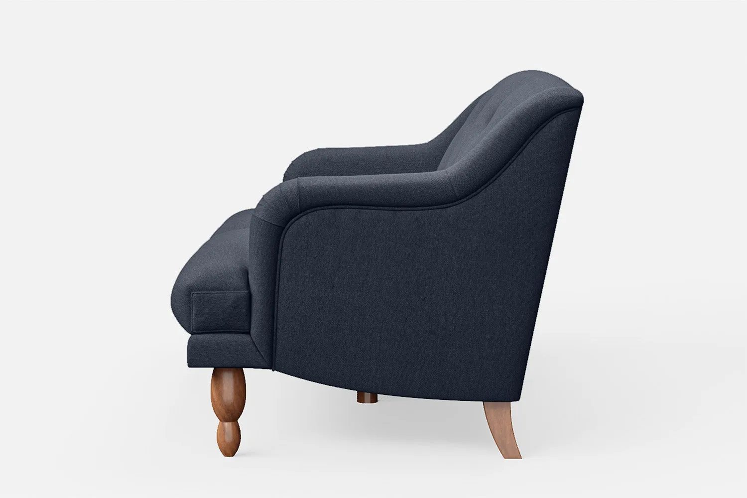 Burlington 2 Seater Sofa Dark Blue Linen Fabric