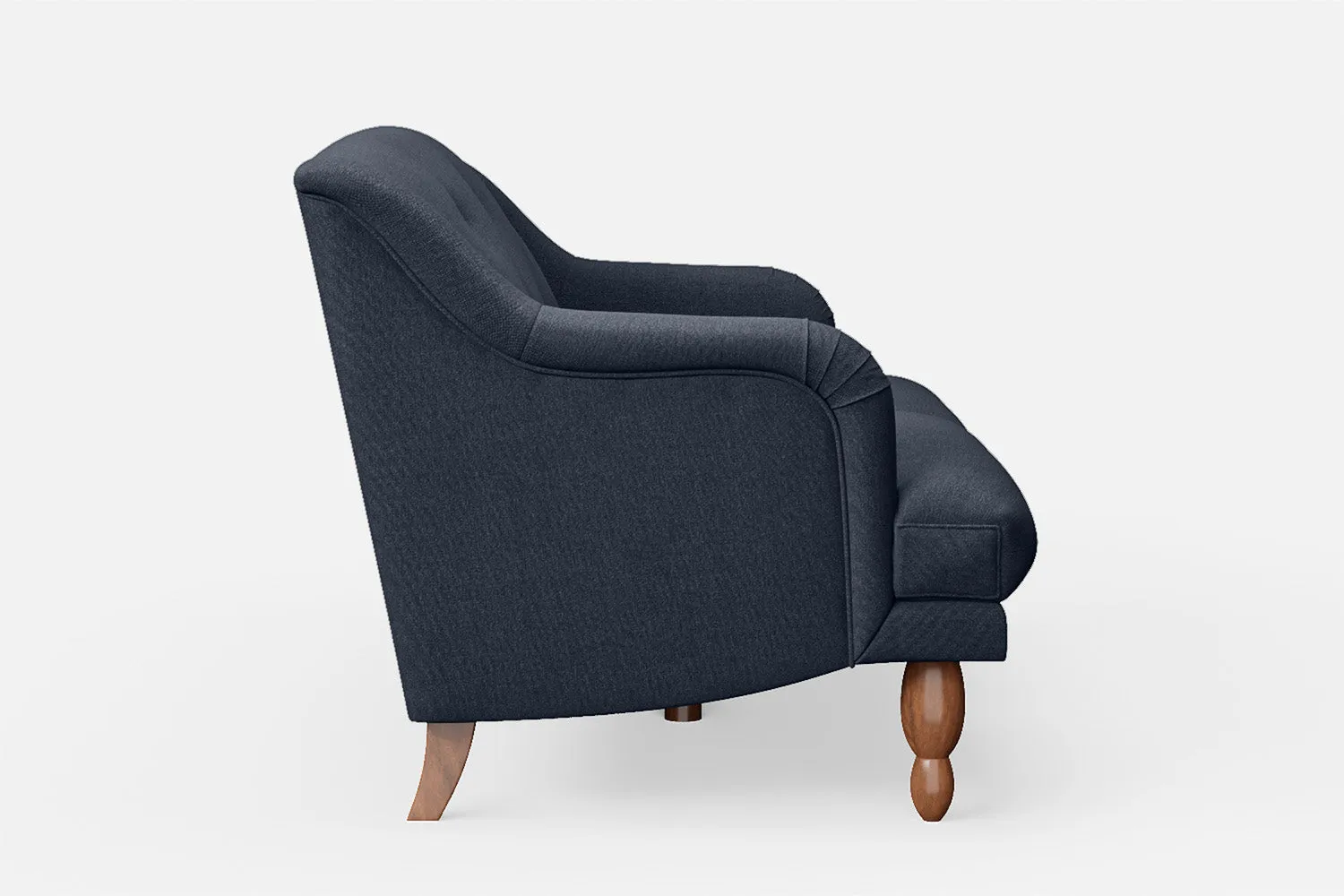 Burlington 2 Seater Sofa Dark Blue Linen Fabric