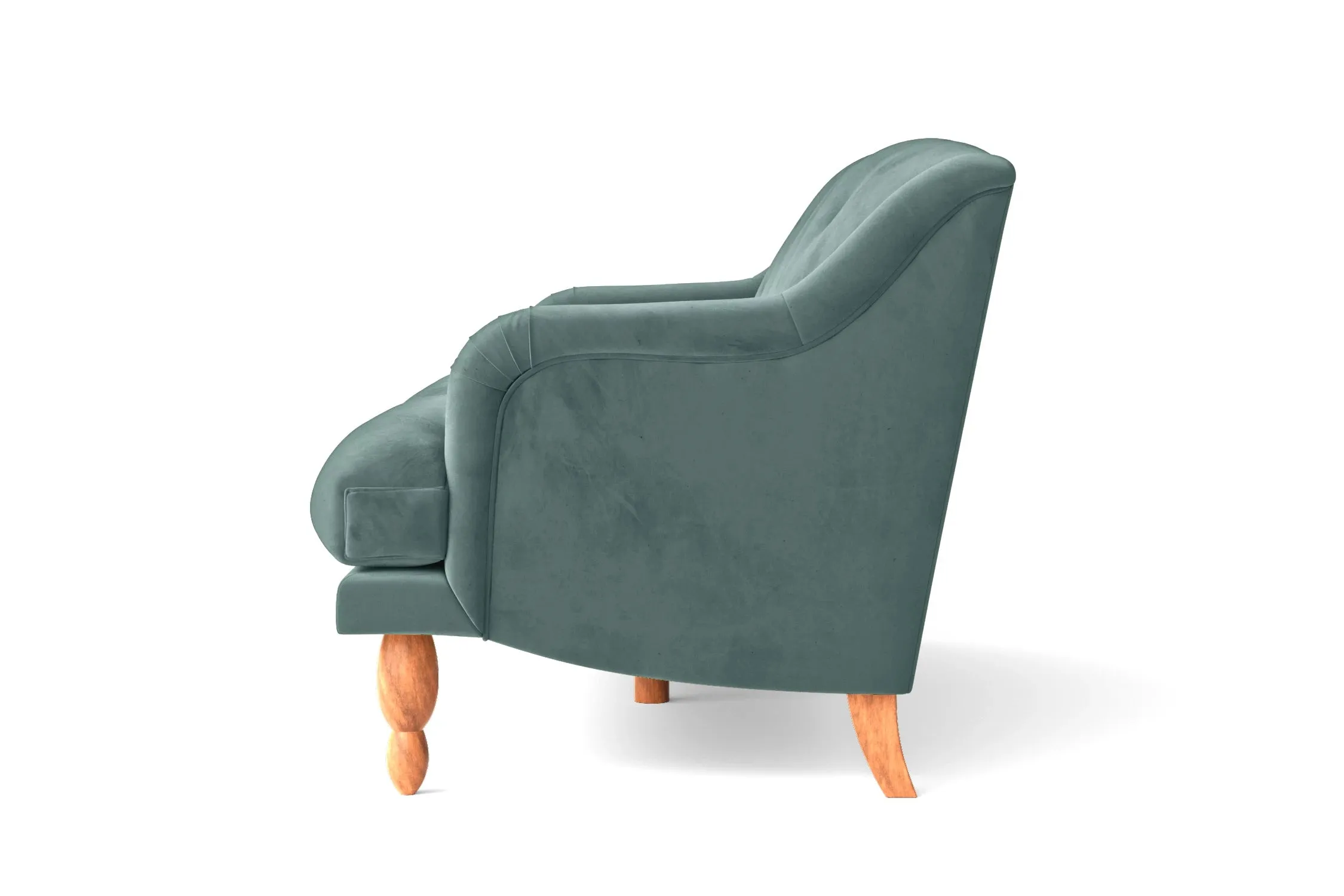 Burlington 4 Seater Sofa Teal Velvet