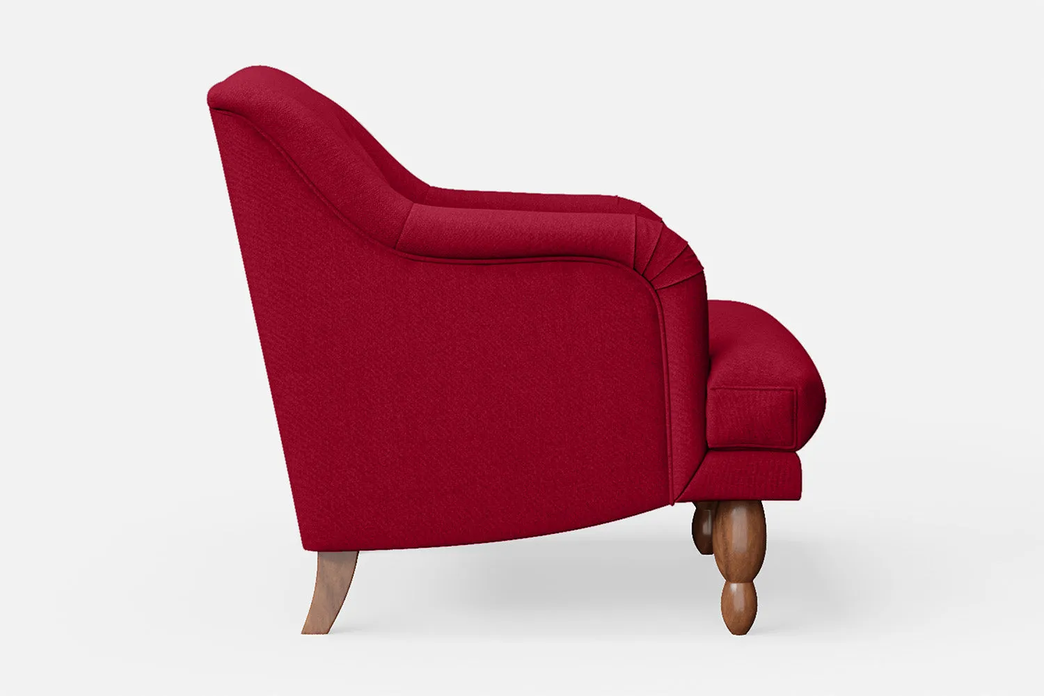 Burlington Armchair Red Linen Fabric