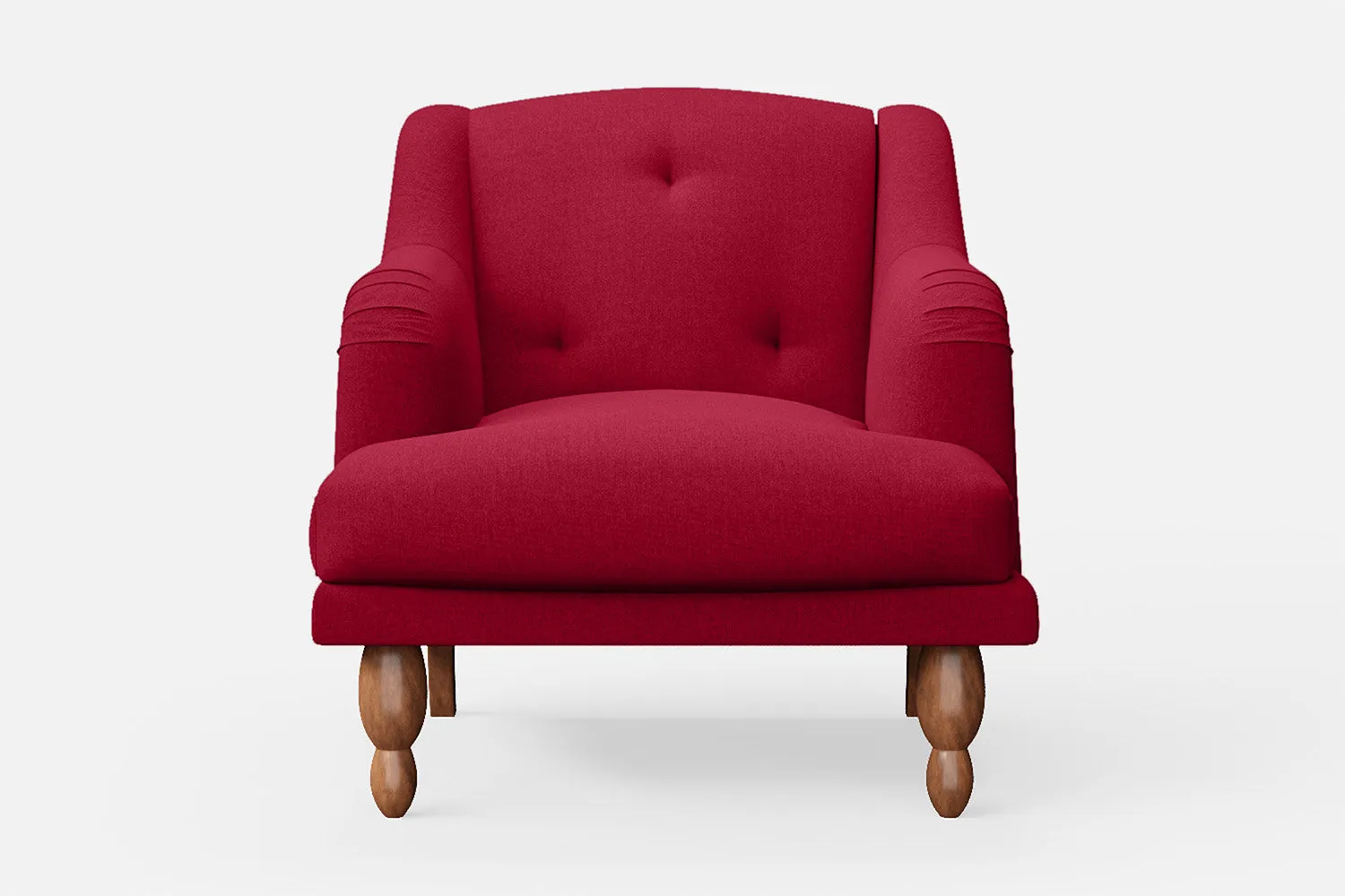 Burlington Armchair Red Linen Fabric