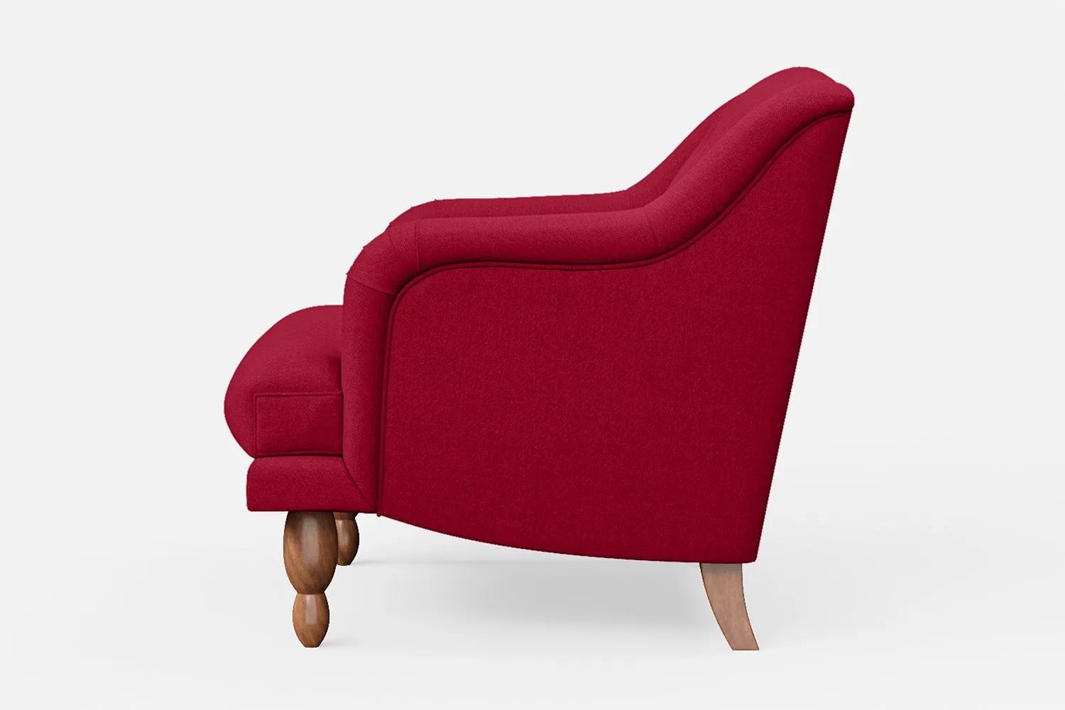 Burlington Armchair Red Linen Fabric