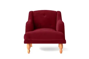 Burlington Armchair Red Velvet