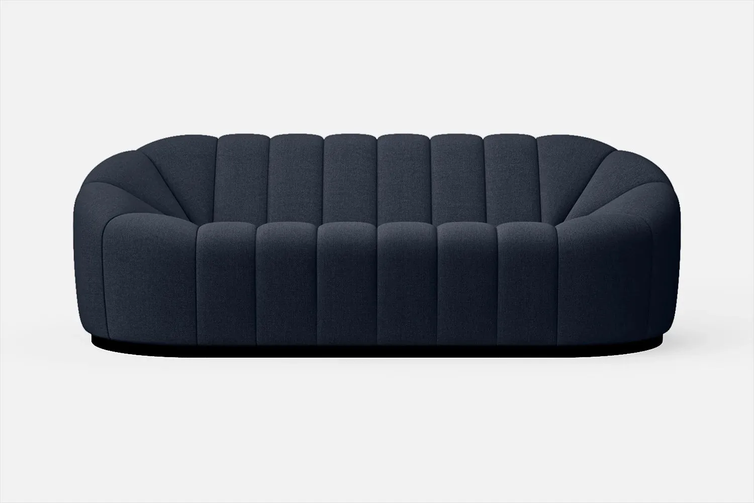 Columbia 3 Seater Sofa Dark Blue Linen Fabric