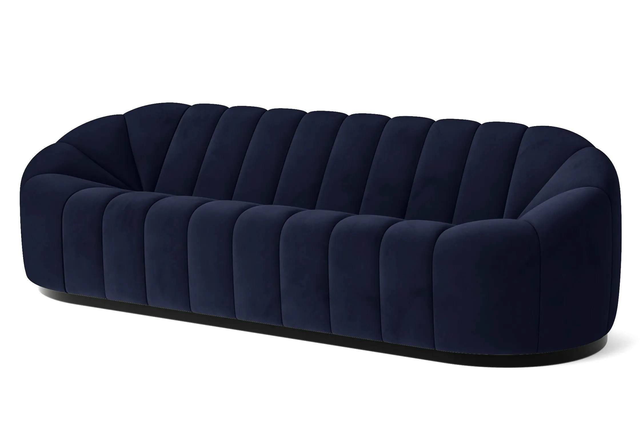 Columbia 4 Seater Sofa Dark Blue Velvet