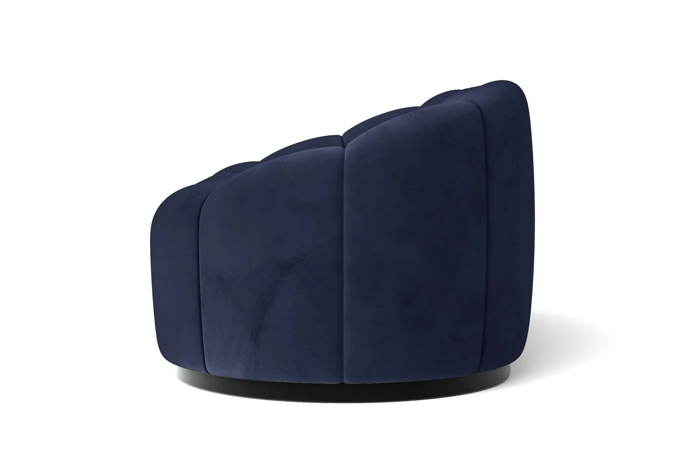 Columbia 4 Seater Sofa Dark Blue Velvet