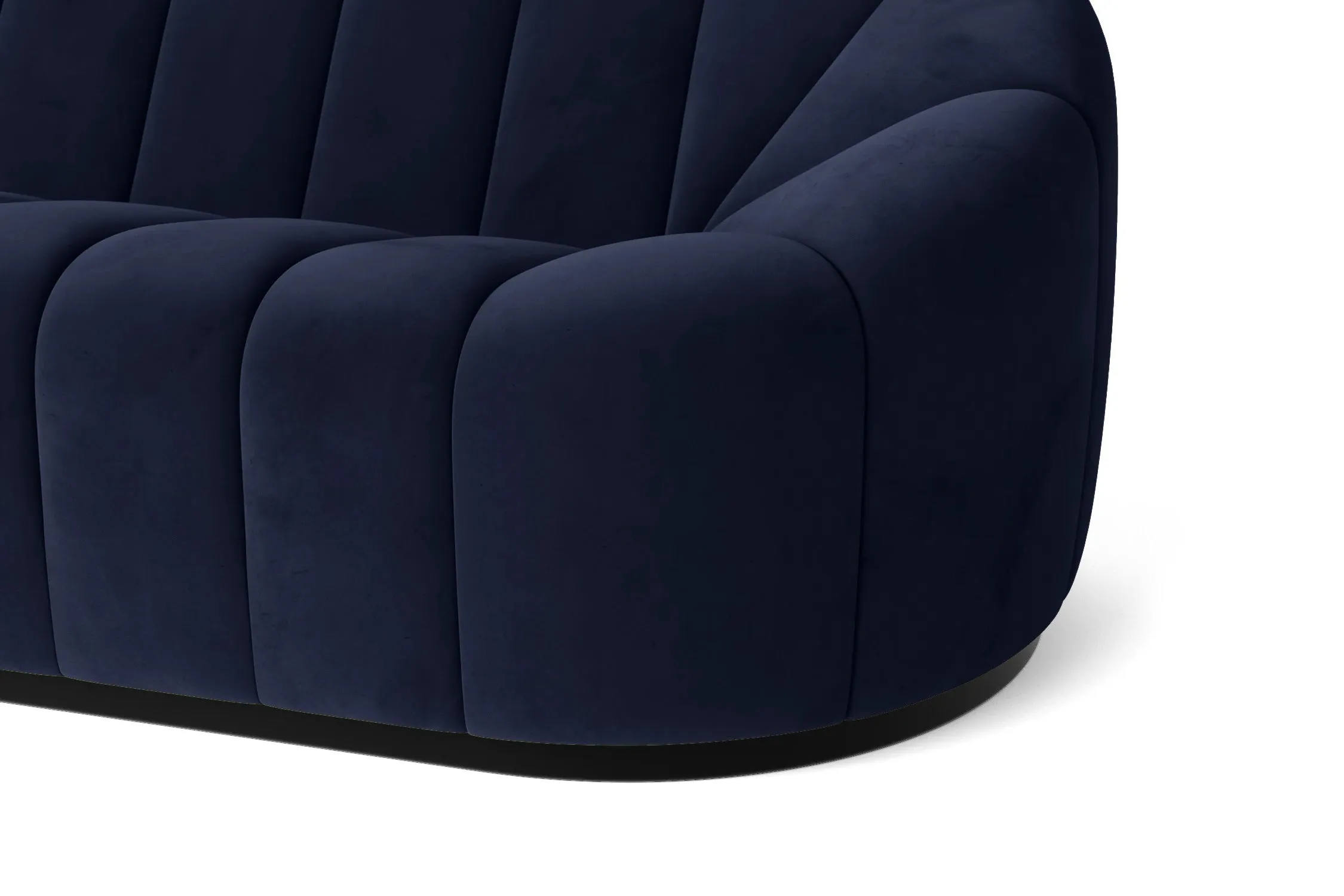 Columbia 4 Seater Sofa Dark Blue Velvet