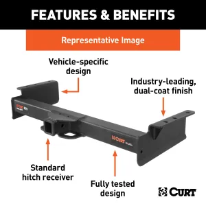 CURT 15302 Xtra Duty Class 5 Hitch; 2in. Receiver; Select Silverado; Sierra 2500; 6ft. Bed