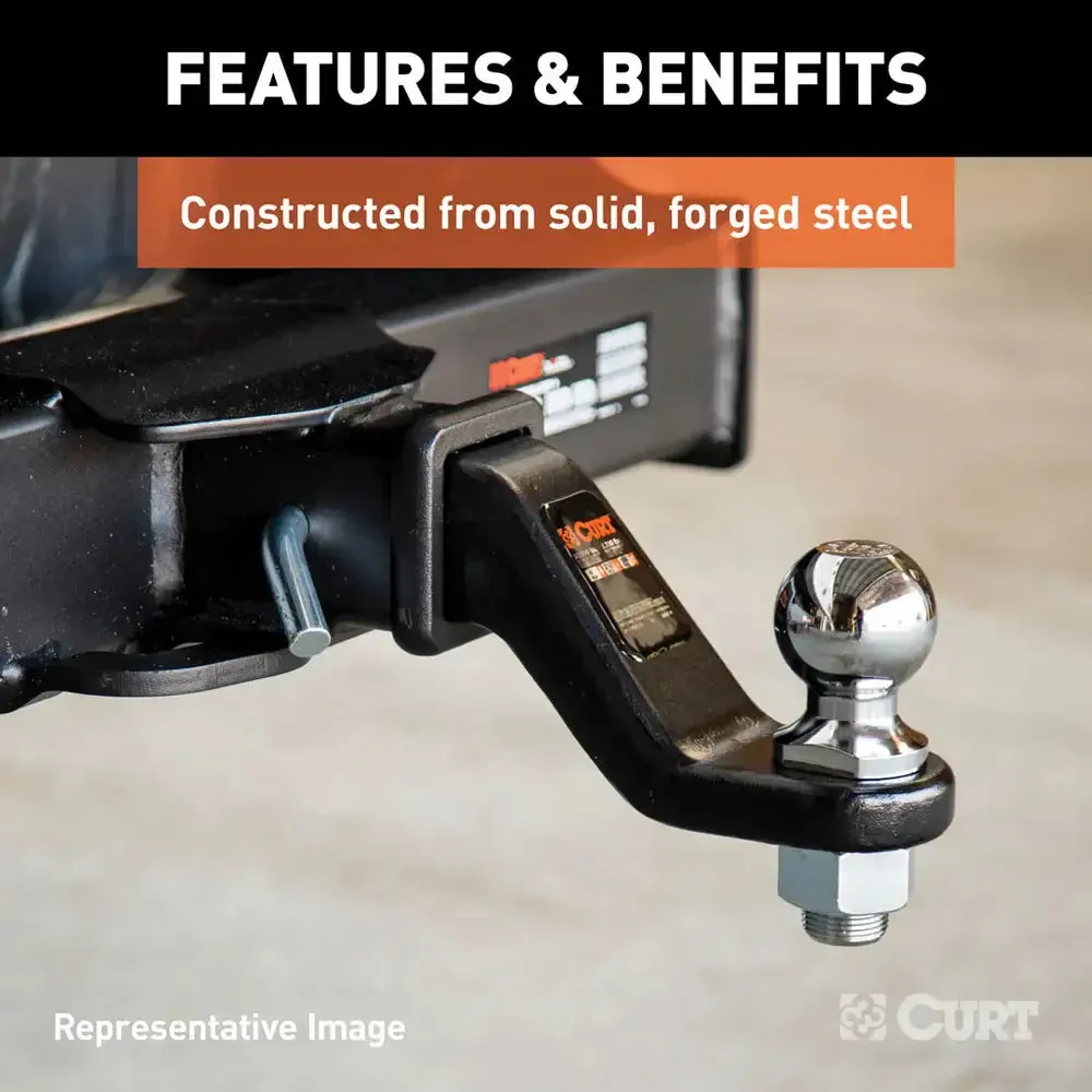 Curt Forged Ball Mount (2" Shank, 17,000 lbs., 2" Drop, 8-1/2" Long)