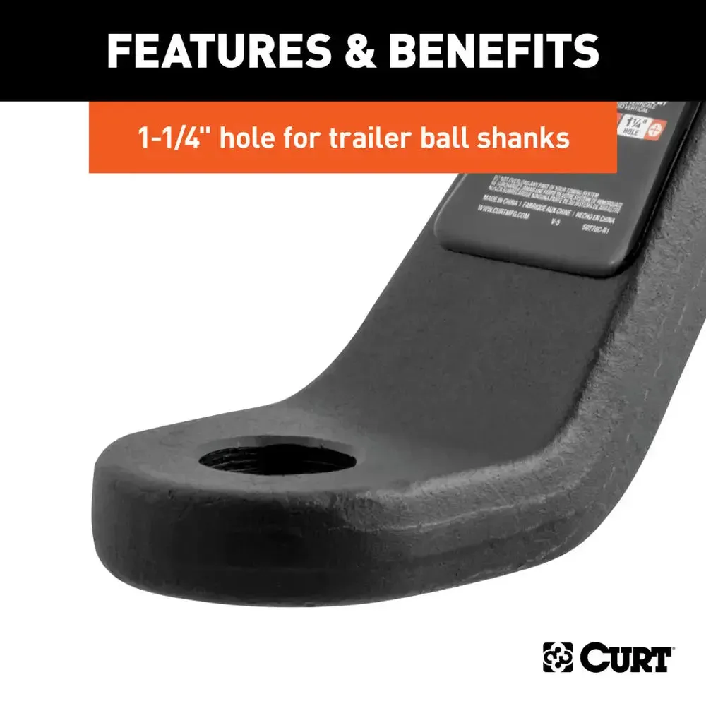 Curt Forged Ball Mount (2" Shank, 17,000 lbs., 2" Drop, 8-1/2" Long)