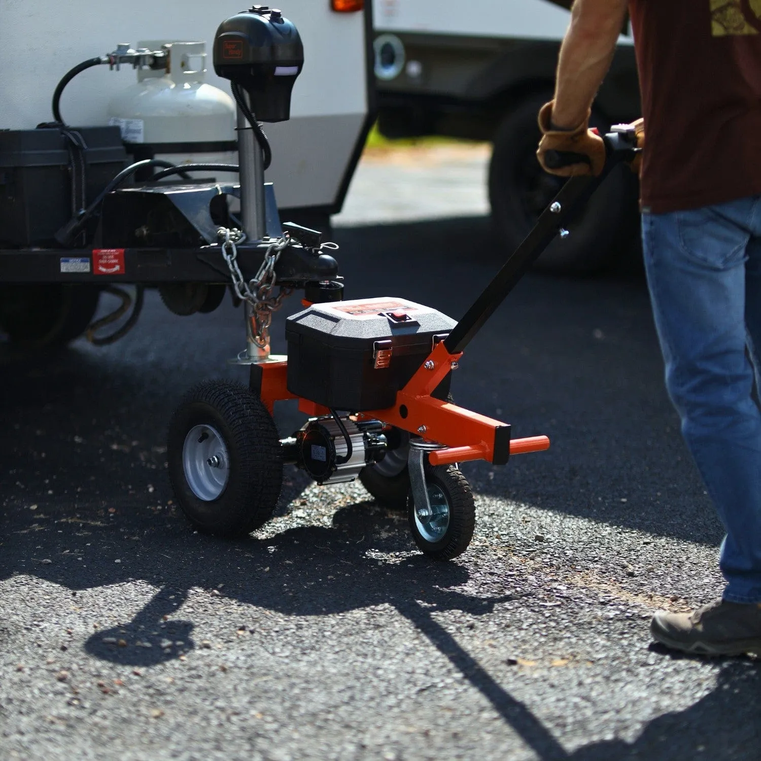 Electric Trailer Dolly - 24V 7Ah Battery, 2800lbs Towing Capacity