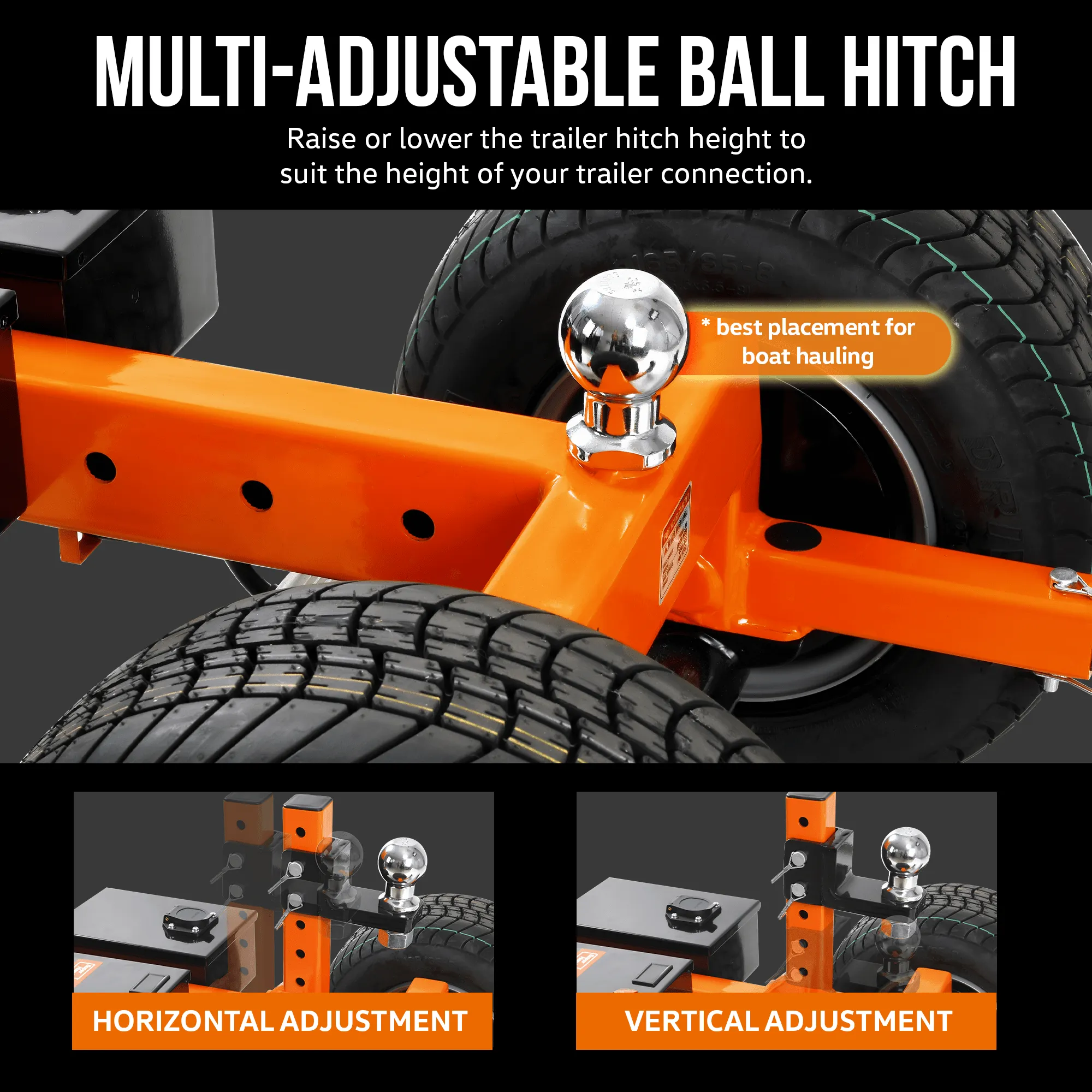 Electric Trailer Dolly Pro - 24V 9Ah Battery, 7500Lbs Towing Capacity