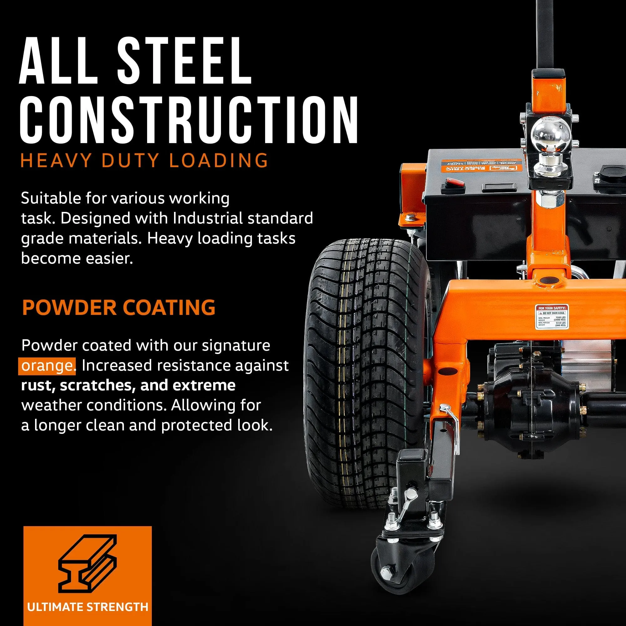 Electric Trailer Dolly Pro - 24V 9Ah Battery, 7500Lbs Towing Capacity
