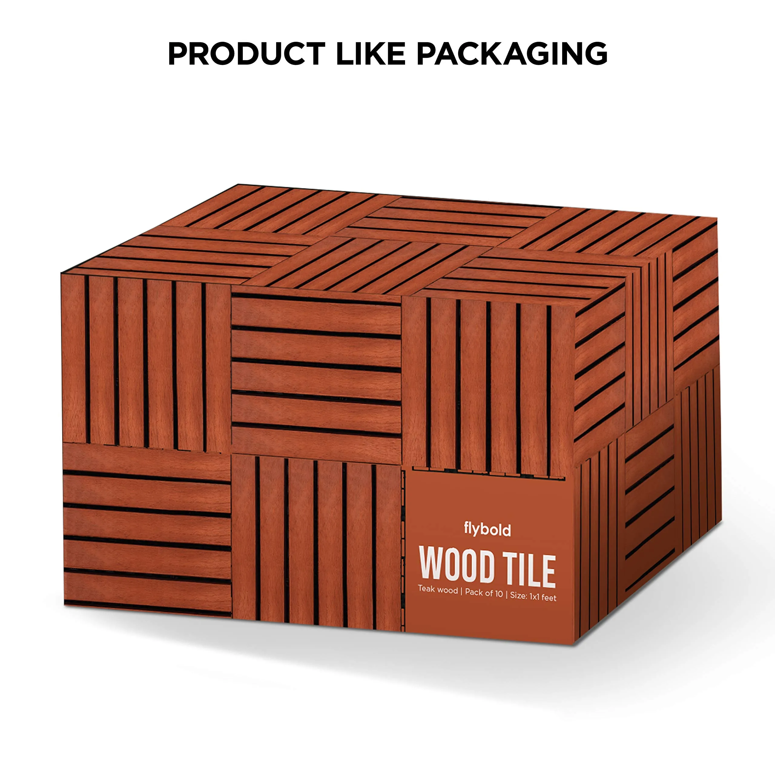 Flybold Interlocking Teak Deck Tiles 12 X 12 Inch 10 Pcs