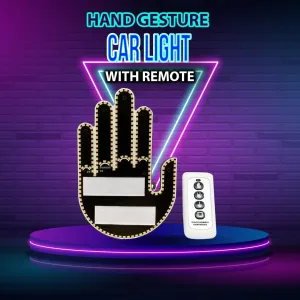 Hand Gesture Car Light With Remote - Only Single Color Option Orange