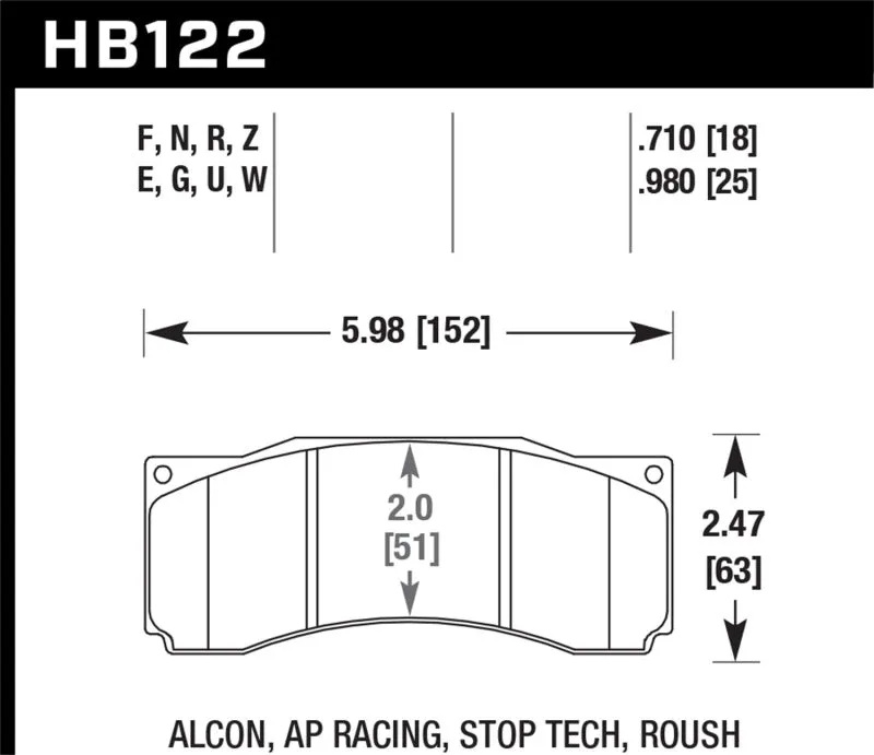 Hawk HPS 5.0 Street Front Brake Pads - 2007 Ford Mustang Saleen S281 Extreme - HB122B.710