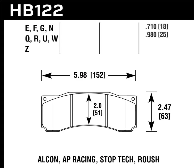 Hawk HPS 5.0 Street Front Brake Pads - 2007 Ford Mustang Saleen S281 Extreme - HB122B.710
