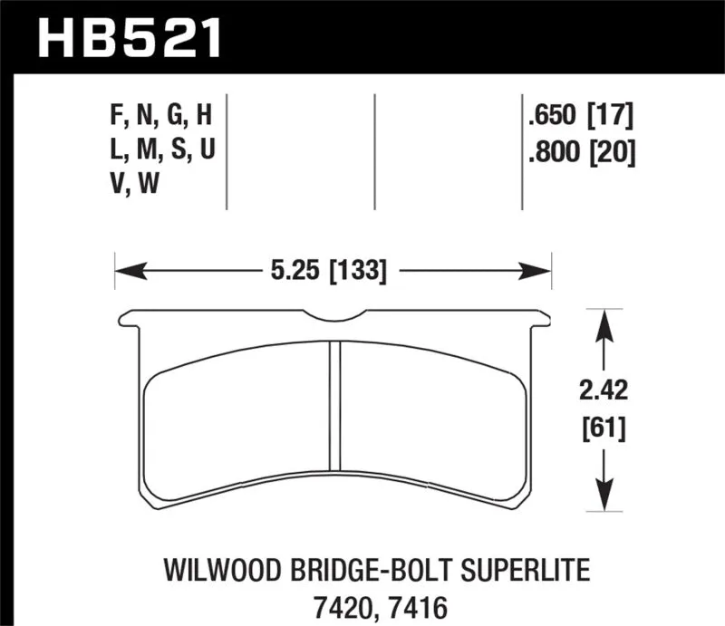 Hawk HPS Street Brake Pads - HB521F.800