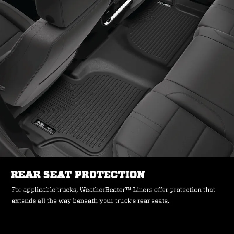 Husky Liners Weatherbeater Front / 2nd Row Floor Liner - Black - Dodge Midsize SUV / Jeep Grand Cherokee 2016-18