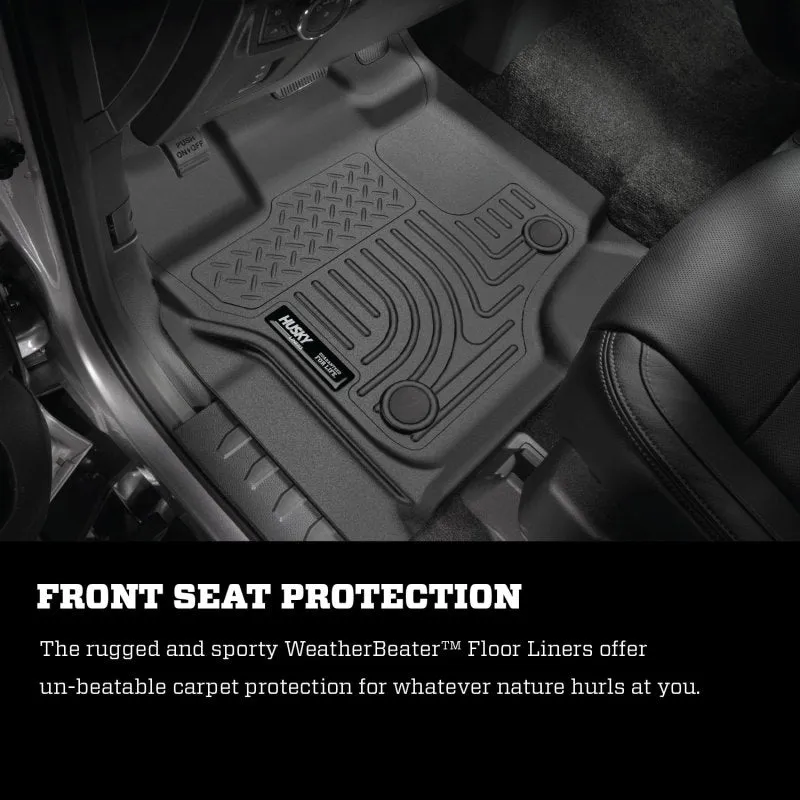 Husky Liners WeatherBeater Front/2nd Row Floor Liner - Black - Ford Fullsize 2021