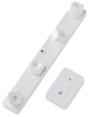 Light It 30036-308 FastTrack Light Set, AA Battery, Alkaline Battery, 4-Lamp, LED Lamp, 55, 4000 K Color Temp, White :CD: QUANTITY: 1