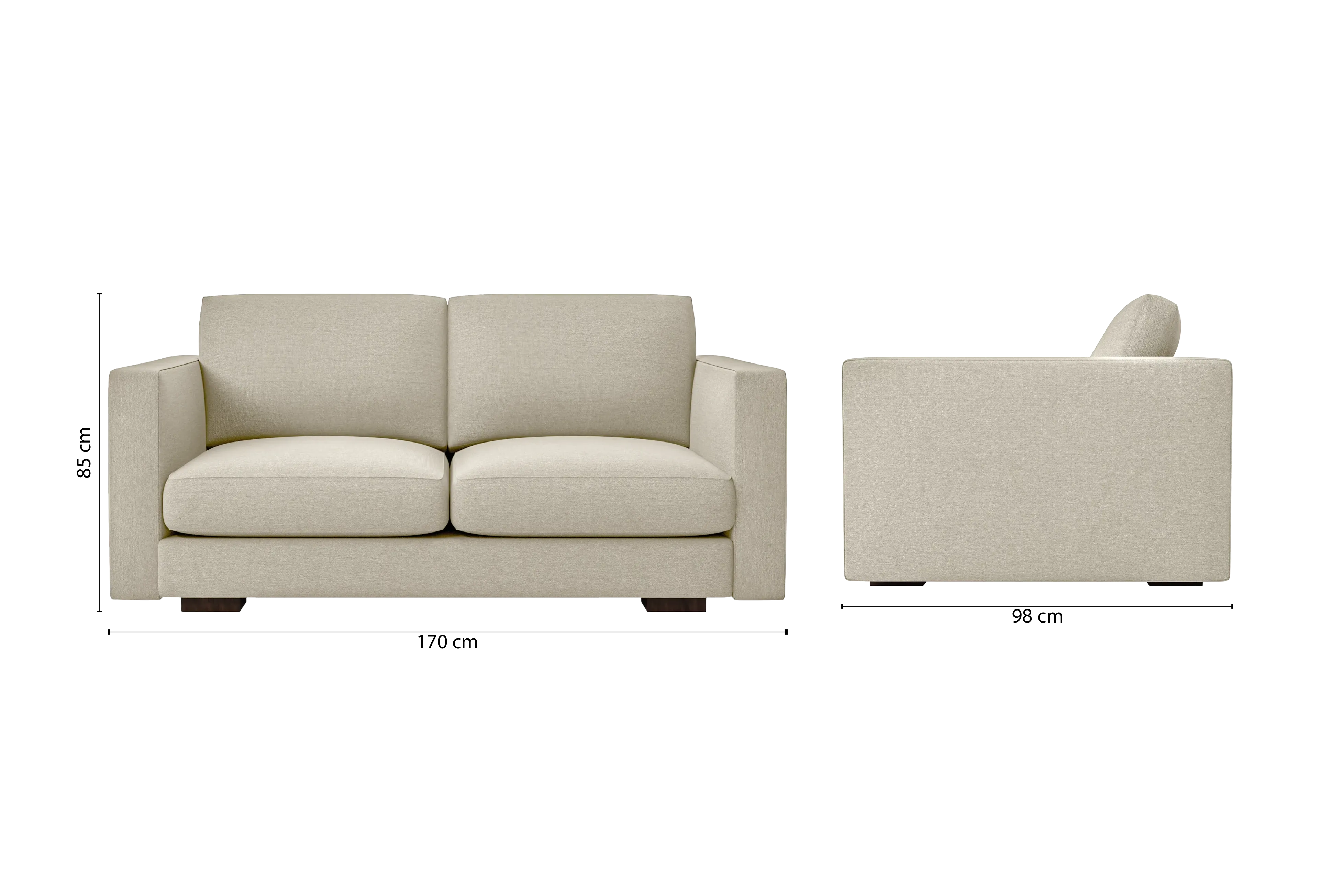 Messina 2 Seater Sofa Cream Linen Fabric