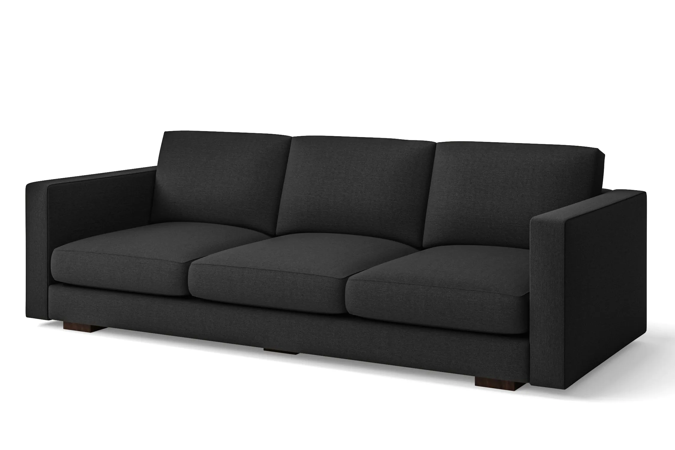Messina 4 Seater Sofa Black Linen Fabric