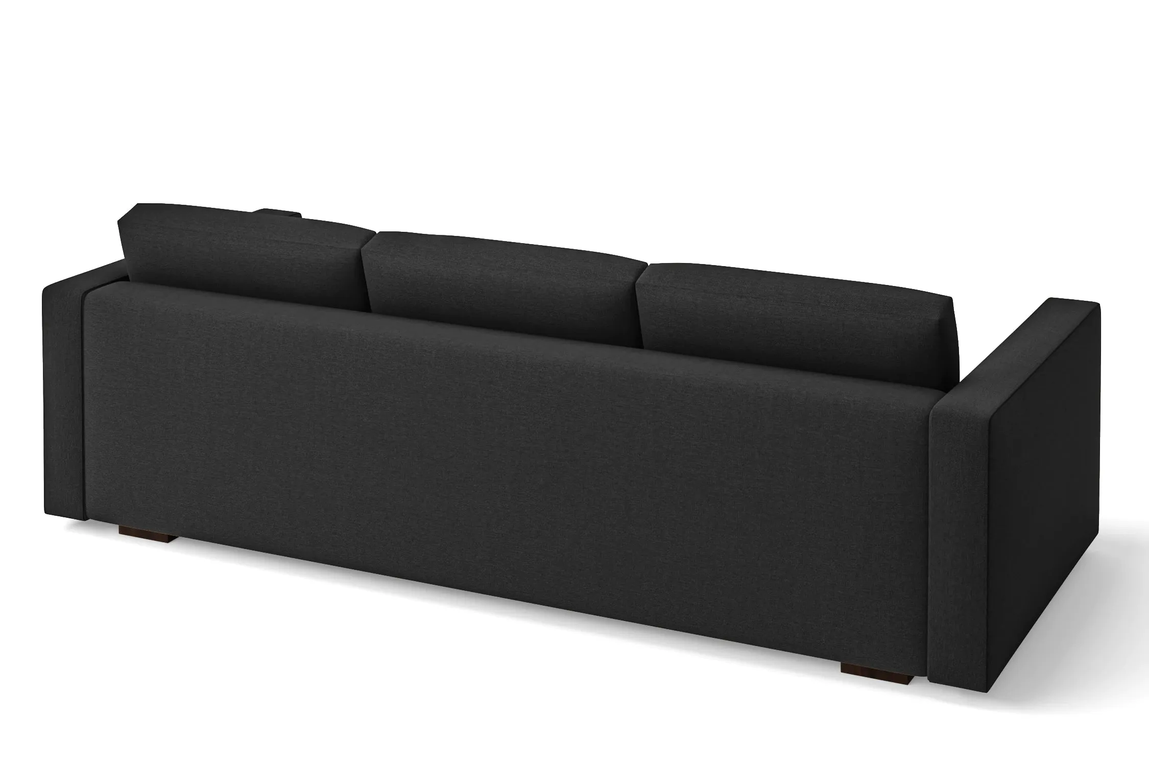 Messina 4 Seater Sofa Black Linen Fabric