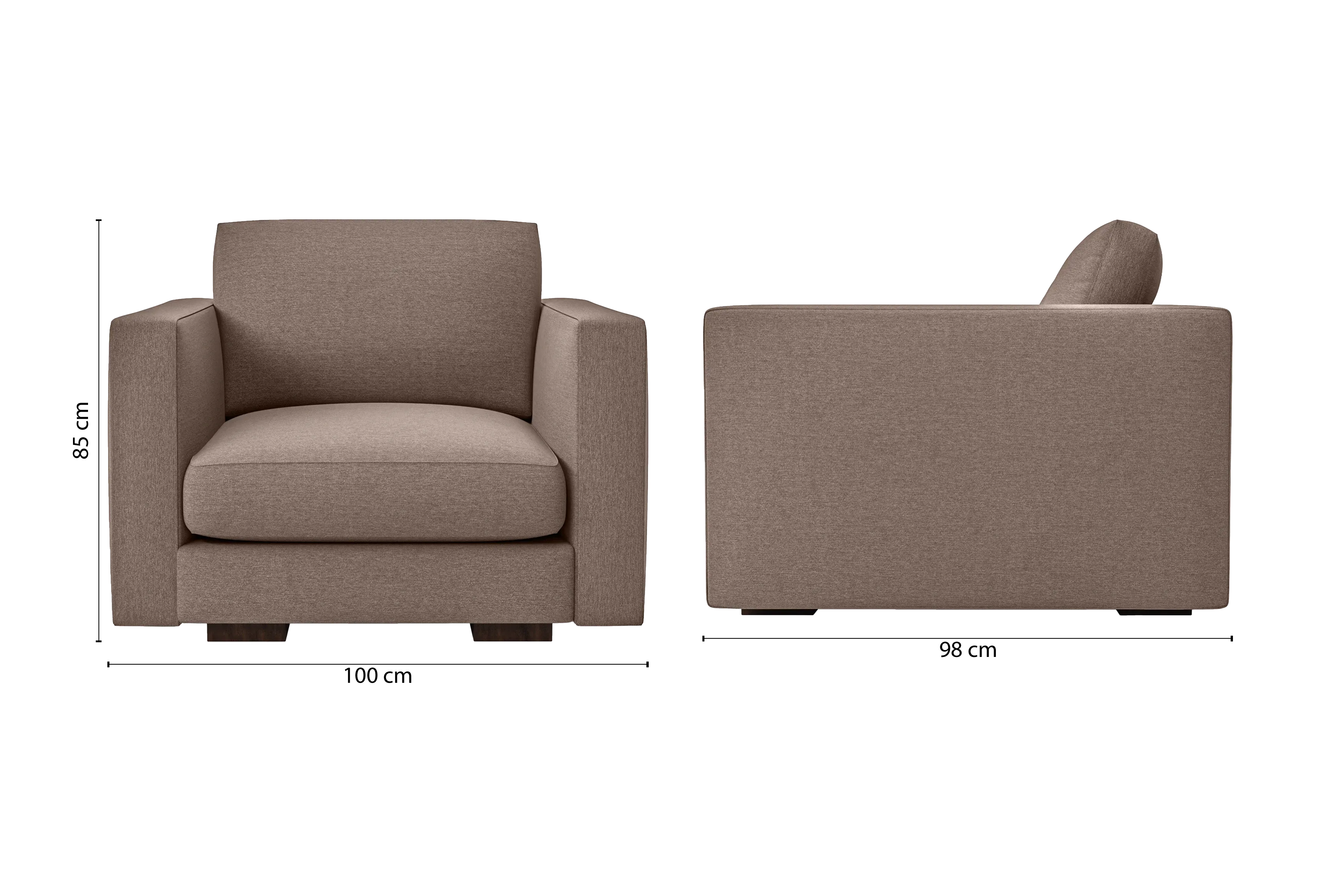Messina Armchair Caramel Linen Fabric