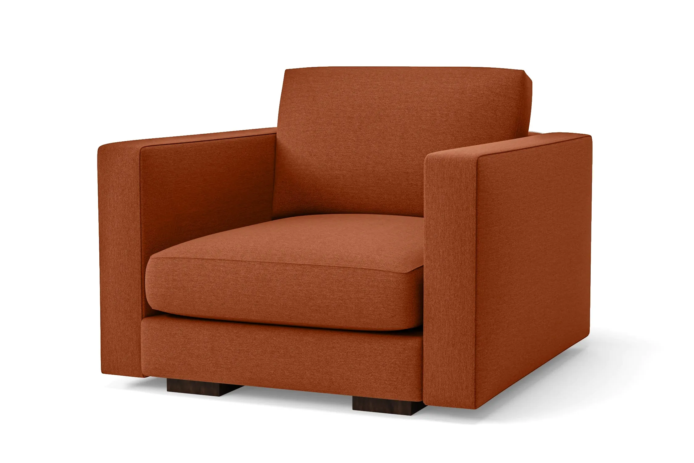 Messina Armchair Orange Linen Fabric