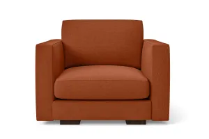 Messina Armchair Orange Linen Fabric
