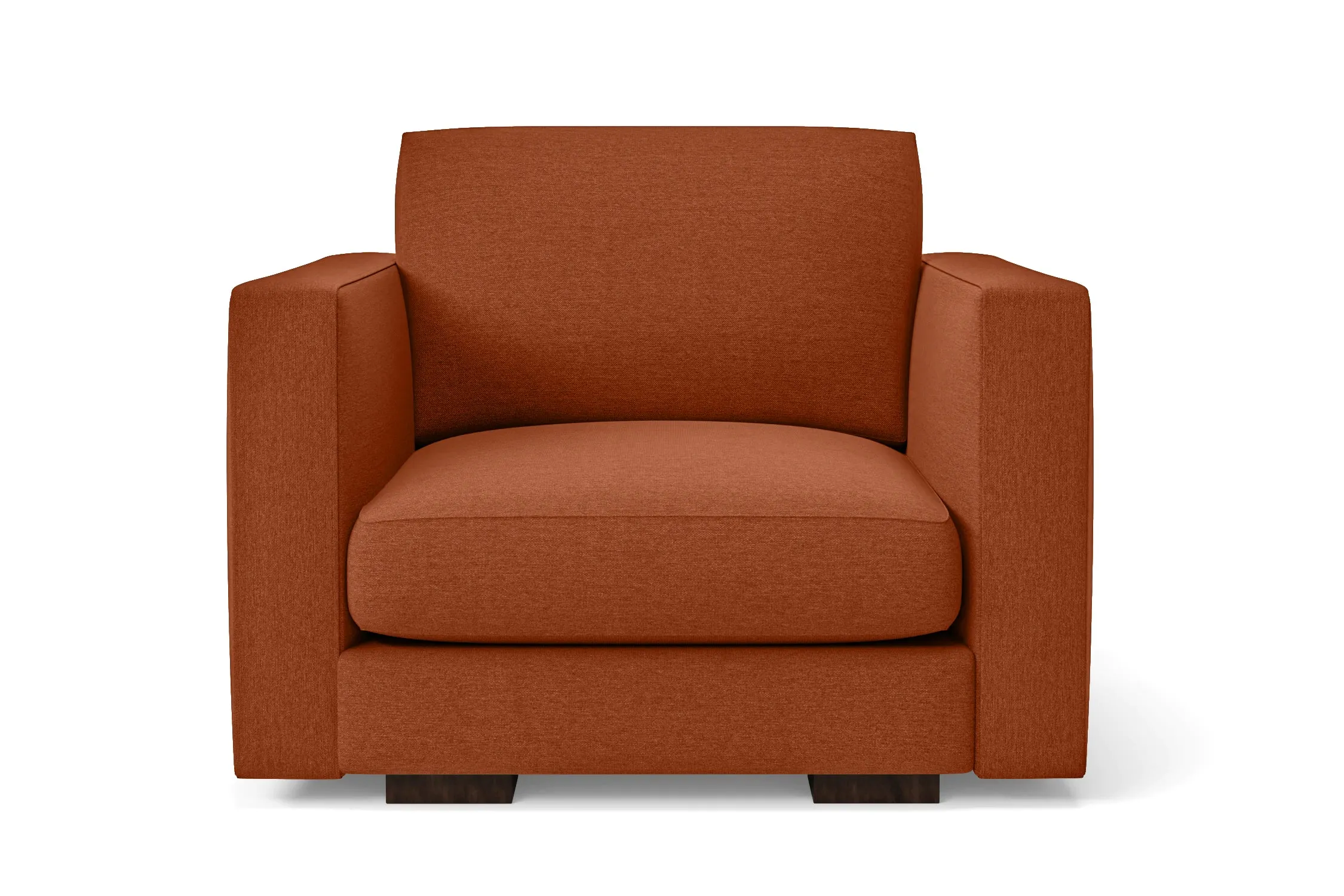Messina Armchair Orange Linen Fabric