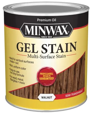 Minwax 66060000 Gel Stain, Walnut, Liquid, 1 qt :QUART: QUANTITY: 1