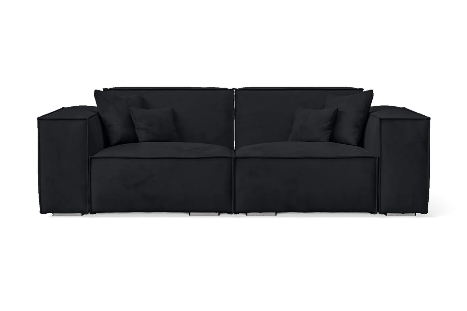Naples 2 Seater Sofa Dark Grey Velvet