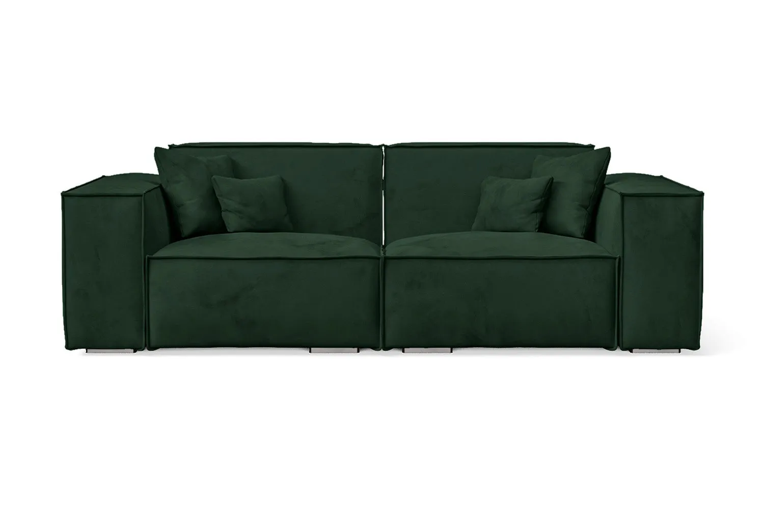 Naples 2 Seater Sofa Green Velvet