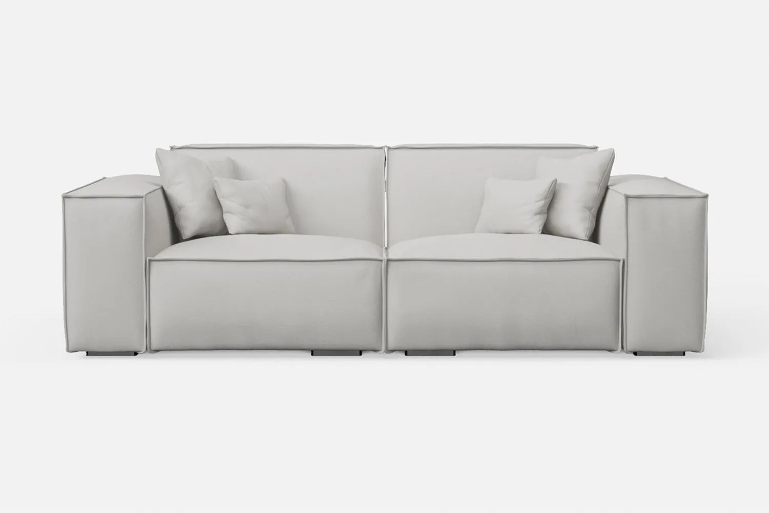 Naples 2 Seater Sofa White Leather