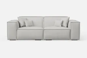Naples 2 Seater Sofa White Leather