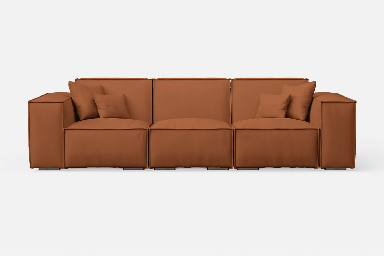 Naples 3 Seater Sofa Tan Brown Leather