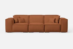 Naples 3 Seater Sofa Tan Brown Leather