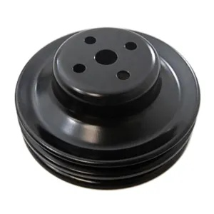 Racing Power V-Belt 2 Groove Water Pump Pulley - 5.880" Diameter - Black- SB Ford