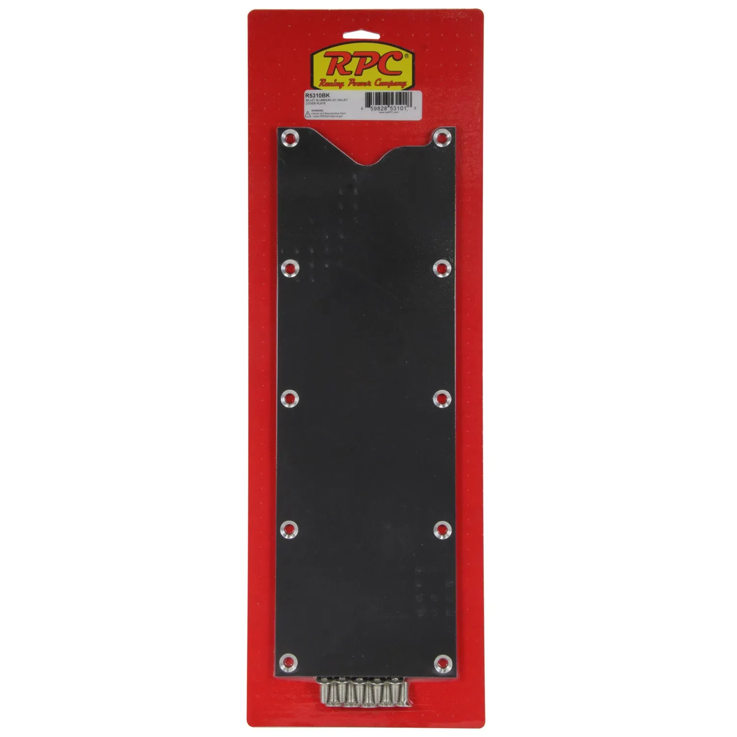Racing Power Valley Cover - Aluminum - Black - GM LS-Series