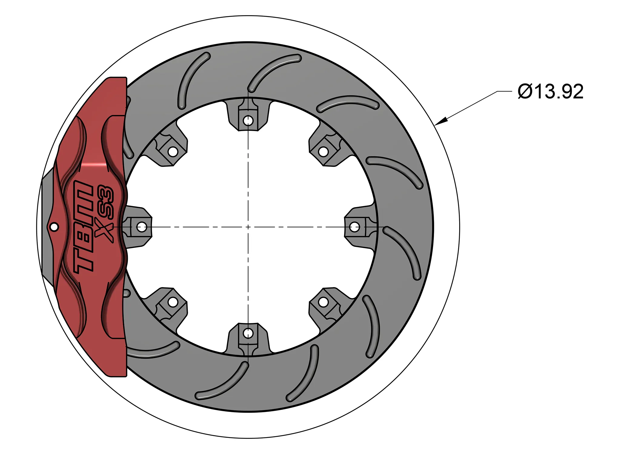 Rear XS3 Extreme Street Brake Kit (Big Ford New / Late / Torino Housing Ends) 012-0187A